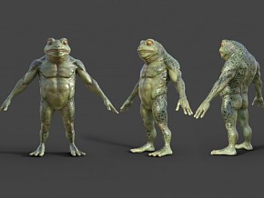 青蛙怪物 妖怪 怪人 怪物游戏角色模型
