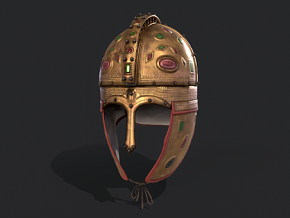 罗马头盔 黄金头盔 防具 PBR材质 次世代 青铜头盔 盔甲 中世纪头盔 宝石头盔