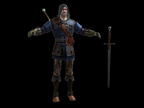 欧洲骑士 西方剑客 游戏角色 战士 守卫 中世纪士兵 古代刺客 剑士斗士 古代护卫 刺客 武士