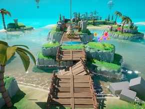 UE5 闯关游戏 海岛 岛屿 计时赛 卡通风格化 热气球 海洋 关卡