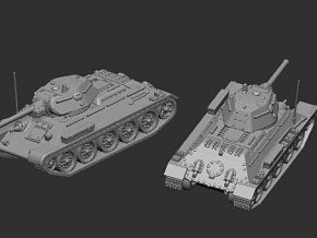 T-34 坦克 写实风格 雕刻模型 CG模型