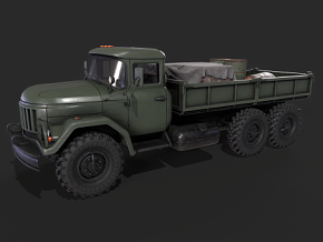 写实军用运输车 士兵运输车 给养运输卡车 军车 运兵车 货车 陆军补给卡车 PBR材质