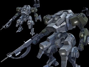 泰坦 双武器 装甲 高达 机甲 吉翁 铁甲 机器人 科幻 未来 炮台 机械 赛博 步枪 激光炮