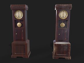 落地钟 旧钟表 古董时钟 西洋钟 壁钟 机械钟 复古座钟 欧式钟 客厅立钟 场景道具 PBR材质