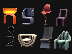 创意椅子 椅子 概念椅子 家具 凳子 PBR材质 次世代 造型独特 艺术椅