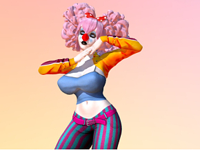 小丑女孩头像  joker 化身 马戏团 姿势 复古 第二人生 粉红色 提出 糖果 彩虹 迪斯科