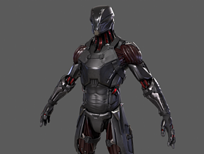 赛博机器人 机器人 科幻机甲 人工智能 战斗机械 未来科技 赛博朋克 PBR材质 次世代 男性机器人