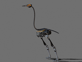 机器鸵鸟 机械鸟 仿生鸟 机械鸟骨骼