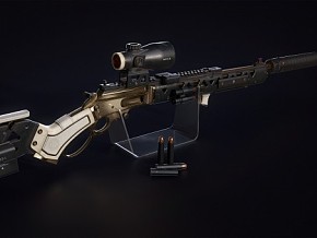 狙击步 枪 子弹 长枪 3D模型 武器