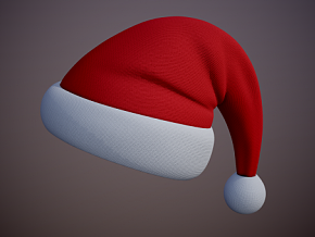 圣诞帽子 圣诞节服装 圣诞节帽子 红色帽子 生日帽子 圣诞节头饰  PBR 圣诞帽