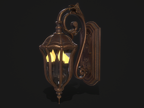 欧式壁灯 照明灯具 室内装饰 PBR材质 次世代 华丽壁灯 灯具 挂灯