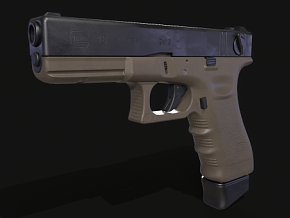 格洛克G18手枪 手枪 武器 枪械 装备 PBR材质 次世代 子弹 弹匣 弹夹