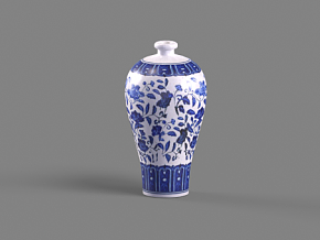 古代瓷器 青花瓷 瓷坛 瓷器 花瓶