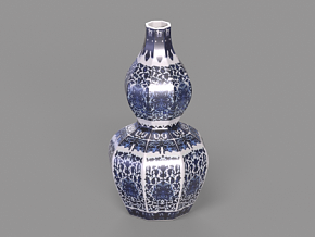 古代瓷器 花瓶 青花瓷 古董 装饰件
