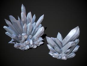 PBR材质 外星矿石 水晶 水晶石 冰锥 魔力水晶 宝石 珠宝 魔法石 晶体 地下城
