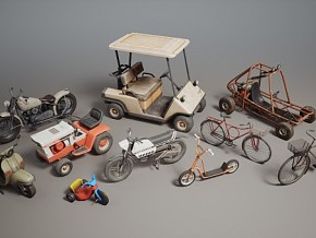 自行车 摩托车 代步工具 儿童车 高尔夫球车 UE5