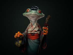 老青蛙 青蛙婆婆 巫婆 3D模型 次时代