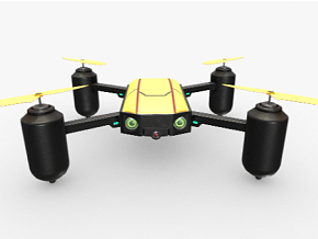 无人机V2 赛博朋克无人机 科幻无人机 微型无人机 智能无人机