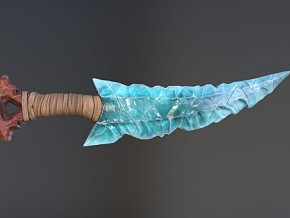 匕首 寒冰武器 宝物 3D模型 玄冰