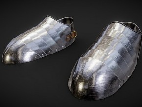 中世纪战靴 铁靴 骑士靴  战士装备