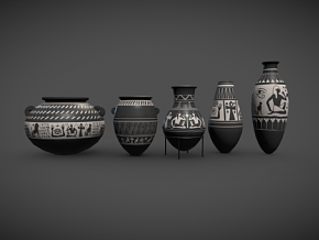 埃及陶器  陶瓷 水壶 花瓶 摆件 次世代  PBR