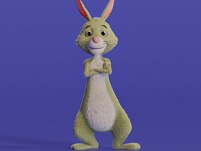 Rabbit 兔子 卡通 3D模型 动物