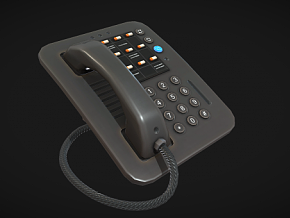 电话机 座机 公用电话 PBR材质 通讯设备 通话 老式电话