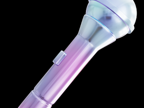 紫色话筒 电子设备 镭射酸性