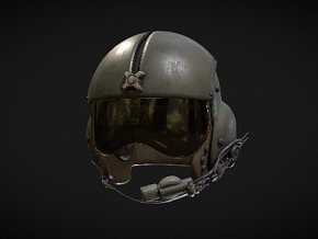 飞行员头盔 飞行员头盔 头盔 空军帽 空军头盔 PBR次世代 航空帽 护目镜 飞行员 飞行头盔 VR