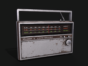 老式收音机 旧无线电 无线电广播 收录机 收音机 PBR材质 旧收音机