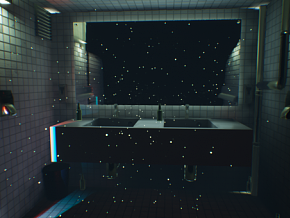 俱乐部浴室 UE5 虚幻5  盗梦空间 洗漱池 场景 3D模型