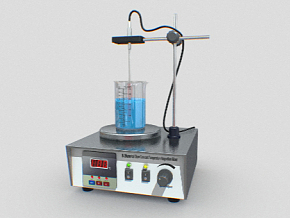 磁力加热搅拌器 机器  实验室 搅拌器 液 烧杯 漏斗 测试 仪