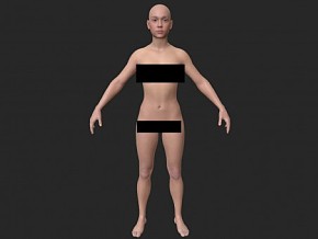 写实女人体形  现实人物 亚洲人 人物基础模型 女人 现代人物 人体模型 PBR材质