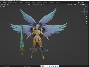 凯尔 圣剑士 3D模型 宝剑 翅膀