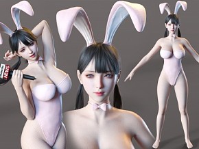 兔子美少女 日式少女 漫画体型 瑜伽美体 兔子 少女 女孩