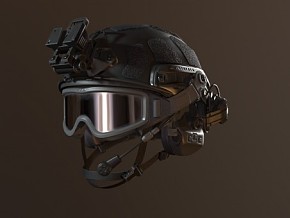 科幻头盔 战斗头盔 3D模型 防护用具