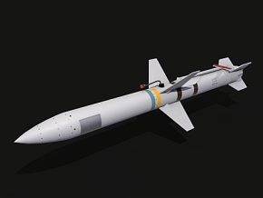 AGM-45 反辐射导弹 AGM-45伯劳导弹 导弹 飞弹 炸弹 武器 PBR材质 次世代
