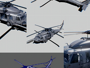 PBR  黑鹰直升机  飞机  航天器  写实