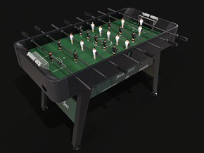 足球台游戏机 桌面足球机 木制足球桌游戏 桌游 桌式足球 足球机 PBR材质 次世代 亲子游戏