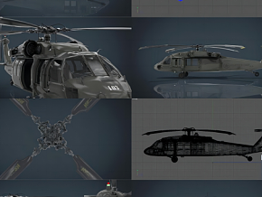 黑鹰直升机  飞机  直升飞机  机器 写实