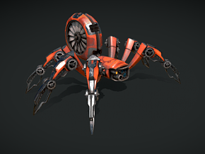 蜘蛛机器人 机械蜘蛛 战斗机器 科幻机甲 六脚机器人 机械动物 外星机械怪 未来机械 战争机器