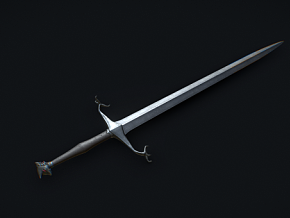 铁剑 宝剑 冷兵器 长剑 古剑 佩剑 欧洲剑 西洋剑 刀剑 大剑 PBR次世代 剑士 武器 玄铁剑