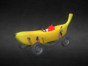 香蕉车概念模型 概念车 未来汽车 科幻 科幻汽车 科幻车 科技 跑车 香蕉 飞行器 飞行汽车