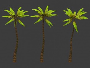 卡通  风格化  植物 椰树 热带植物