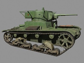 T-26 lowpoly  苏联坦克  车辆  写实