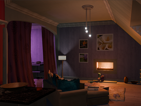 米歇尔的公寓 写实场景 室内 房屋 小屋 卧室 3D模型 私人住所