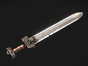 古剑 宝剑 冷兵器 长剑 佩剑 铁剑 刀剑 西洋剑 大剑 欧洲剑 PBR次世代 武器 剑士 青铜剑