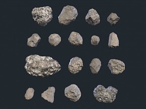 太空陨石 月球表面碎石 矿石 石块 PBR 次世代