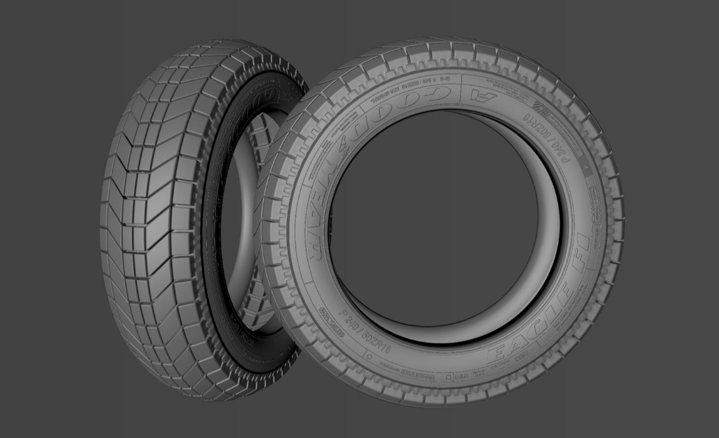 【C4D建模】轮胎建模、凹凸贴图