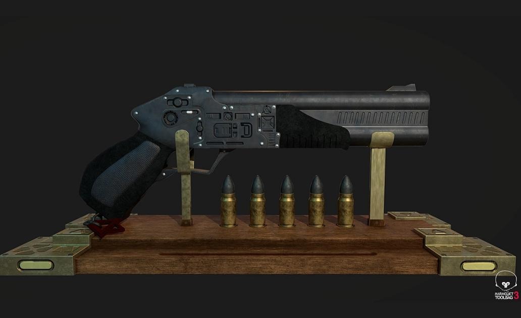 3dmax-手枪模型制作教程-3d建模基础教程